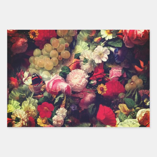 Nouveau Paisley Floral Sampler Inpakpapier Vel (Voorkant 3)