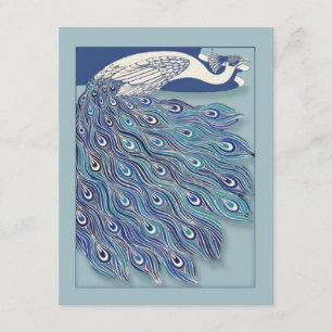 Nouveau Peacock Bridal Shower Invitation Kaart