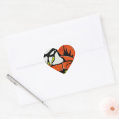 Nouveau Poppies (hartvormige Stickers) Hart Sticker (Envelop)