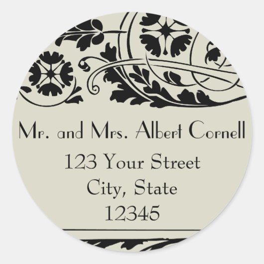 Nouveau retour adres envelop afdichting ronde sticker (Voorkant)