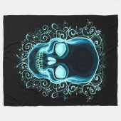 Nouveau Skull Fleece Deken (Voorkant (Horizontaal))