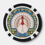 Nouveau Thanksgiving Turkije Banner Poker Chips (Achterkant)