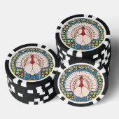 Nouveau Thanksgiving Turkije Banner Poker Chips (Opstapeling)
