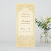 Nouveau Victoriaans: Bleek Gouden Fancy Save the D Date (Staand voorkant)
