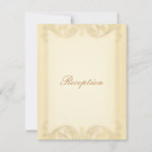 Nouveau Victoriaans: Bleekgouden Bruiloft met Fijn Kaart (Achterkant)