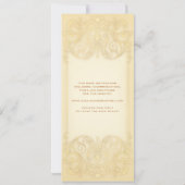 Nouveau Victoriaans: Bleekgouden fancy save the da Date (Achterkant)