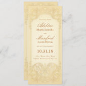 Nouveau Victoriaans: Bleekgouden fancy Save the Da Save The Date (Voorkant / Achterkant)