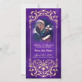 Nouveau Victoriaans: Goud & Aubergine Save the Dat Date