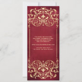 Nouveau Victoriaans: Rood & Goud Bewaar de Datum Save The Date (Achterkant)
