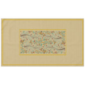 Nouveau Vlinders en Sinaasappels Bomen 60" x 104" Tafelkleed (Voorkant (Horizontaal))