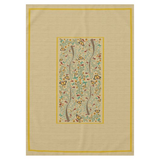 Nouveau Vlinders en Sinaasappels Bomen 60 "x 84" Tafelkleed (Voorkant)