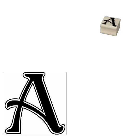 Nouveaubrief A Monogram Rubberstempel (Gestempeld)