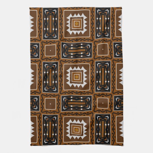 Nouveaux Uhuru etnisch Pattern Kitchen Towel Theedoek (Verticaal)