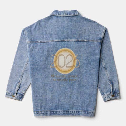 Nouvelle année, nouvelle paix denim jacket (Achterkant)