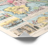 Nouvelle carte d'Europe, Albert Robida Poster (Hoek)