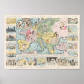 Nouvelle carte d'Europe, Albert Robida Poster (Voorkant)