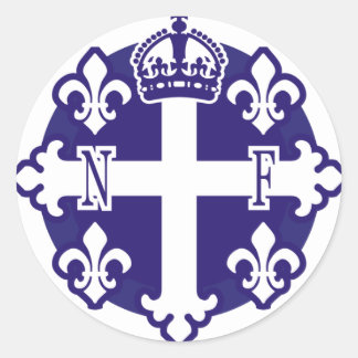 Nouvelle-France, l'Amerique du Nord Ronde Sticker