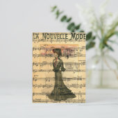 Nouvelle Mode Woman Briefkaart (Staand voorkant)