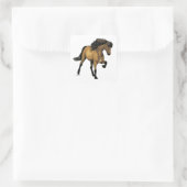 Nouvelle Vogue Buckskin Gaited Horse Vierkante Sticker (Tas)