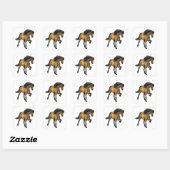 Nouvelle Vogue Buckskin Gaited Paard Vierkante Sticker (Vel)
