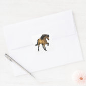 Nouvelle Vogue Buckskin Gaited Paard Vierkante Sticker (Envelop)