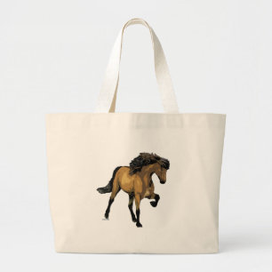 Nouvelle Vogue IJslandse paarden Grote Tote Bag