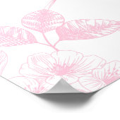 Nova | Aangepaste Roze Teddybeer Nursery Design Poster (Hoek)