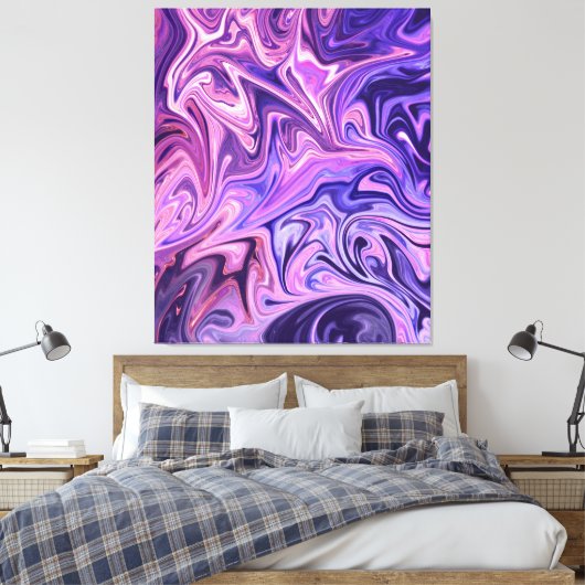 Nova Abstract schilderen | Beste Abstracte kunst Canvas Afdruk (Insitu (Slaapkamer))