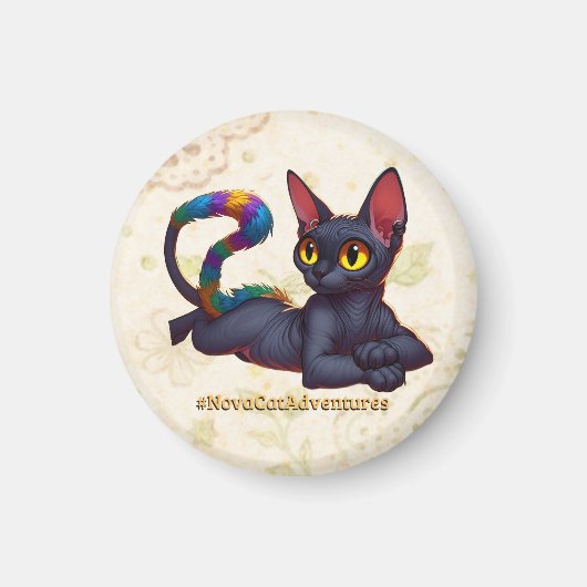 Nova Cat Adventures – Egyptisch geïnspireerde zwar Magneet (Voorkant)