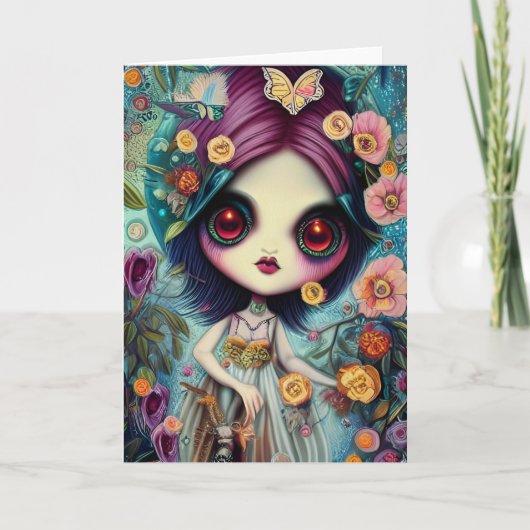 Nova chaser of butterflies-illustratie kaart (Voorkant)
