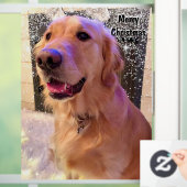 Nova De Gouden Retriever Hond Kerstsneeuw Raamsticker (Huis)