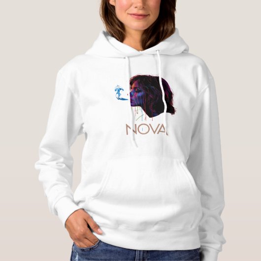 Nova Glow Geschilderde Stilte Hoodie (Voorkant)
