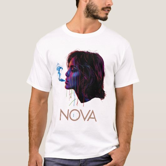 Nova Glow Geschilderde Stilte T-shirt (Voorkant)