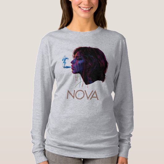 Nova Glow Geschilderde Stilte T-shirt (Voorkant)