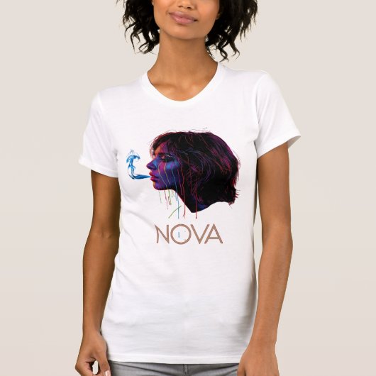 Nova Glow Geschilderde Stilte T-shirt (Voorkant)
