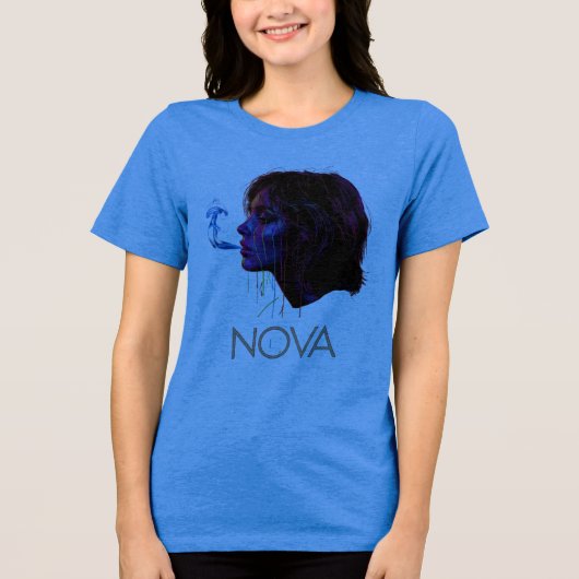 Nova Glow Geschilderde Stilte Tri-Blend Shirt (Voorkant)