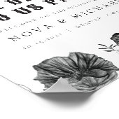 NOVA Gothic Floral Skull Til Death Weduwen Welkom Poster (Hoek)