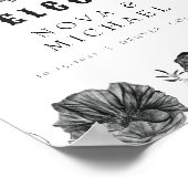 NOVA Gothic Floral Skull Til Death Weduwen Welkom Poster (Hoek)