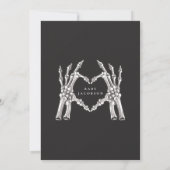 NOVA Gothic Skull Little Boo Halloween Baby shower Kaart (Achterkant)