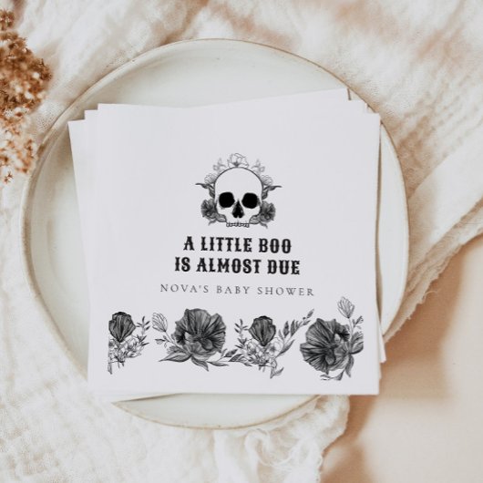 NOVA Gothic Skull Little Boo Halloween Baby shower Servet