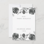 NOVA  Gothic Zwart Bloemen Plaats Kaart (Voorkant)