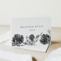 NOVA  Gothic Zwart Bloemen Plaats Kaart