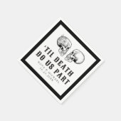 NOVA Gotische Bloemen Schedel Tot Dood Bruiloft Servet (Hoek)