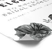 NOVA Gotische Schedel Totterdood Bruidsdouche Welk Poster (Hoek)