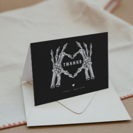 NOVA Halloween Gothic Skull Heart Hands Hartelijk Bedankkaart