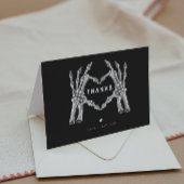NOVA Halloween Gothic Skull Heart Hands Hartelijk Bedankkaart