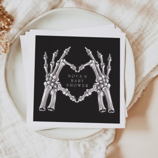 NOVA Halloween Skelet Hart Handen Baby shower Servet