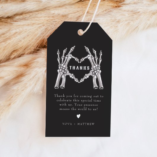 NOVA Halloween Skelet Hart Handen Bedankje Cadeau Cadeaulabel