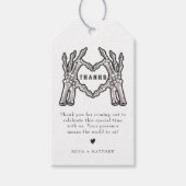 NOVA Halloween Skelet Hart Handen Dank Je Cadeaulabel (Voorkant)