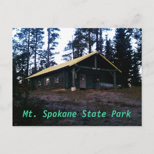 Nova Hut Mt. Spokane State Park Briefkaart (Voorkant)